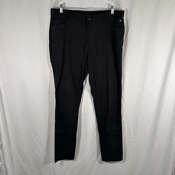 adidas Golf Pants Men's 34 Solid Black Polyester Blend Pockets Button Zip - Picture 1 of 11